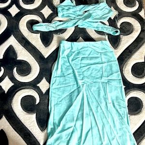 Sexy satin shirt set